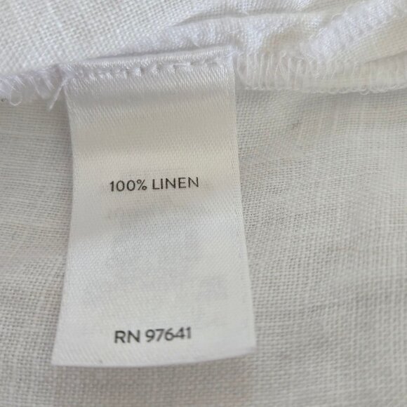 J.Jill Love Linen Womens White Button-Down Shirt Long Sleeve Lightweight 2X - Picture 8 of 9